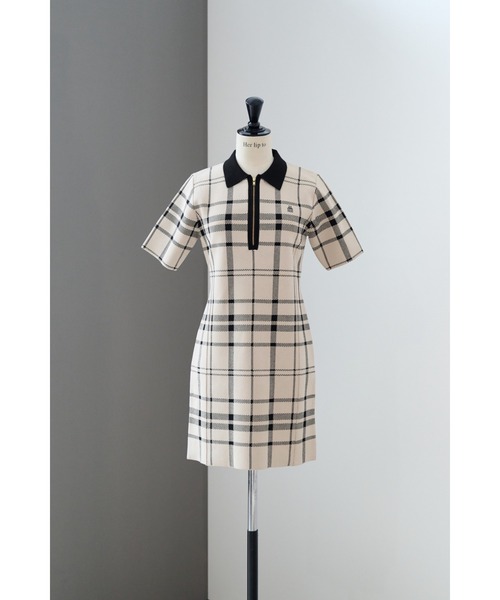 ワンピース her lip to Trois Logo Knit Mini Dress Trois Logo Knit Mini Dress（ワンピース）｜Her lip to（ハーリップ