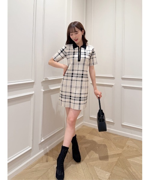 ワンピース Her lip to Trois Logo Knit Mini Dress Trois Logo Knit Mini Dress