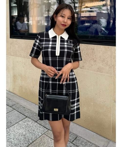 ワンピース Trois Logo Knit Mini Dress Her lip to Trois Logo Knit Mini Dress（ワンピース）｜Her lip to（ハーリップ