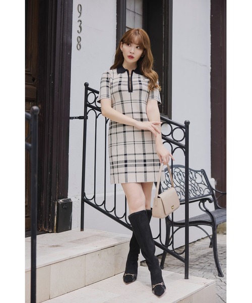 Her lip to（ハーリップトゥー）の「Trois Logo Knit Mini Dress
