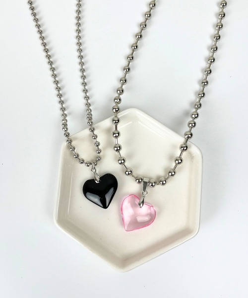 sevens(セブンズ)の「【sevens】ボールチェーンBIGハートネックレス(ネックレス・レディース・ブラック/レッド/クリア/ブラック系その他/ピンク・FREE)」の19枚目の写真