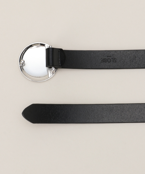 SLOBE IENA(スローブイエナ)の「SLOBE ラウンドバックルベルト(ベルト・レディース・ブラック/ベージュ系その他・FREE)」の11枚目の写真