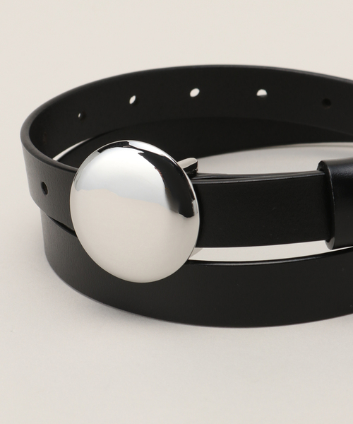 SLOBE IENA(スローブイエナ)の「SLOBE ラウンドバックルベルト(ベルト・レディース・ブラック/ベージュ系その他・FREE)」の13枚目の写真