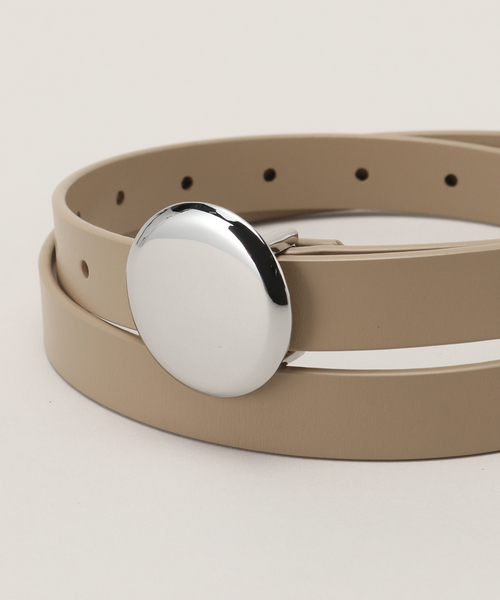 SLOBE IENA(スローブイエナ)の「SLOBE ラウンドバックルベルト(ベルト・レディース・ブラック/ベージュ系その他・FREE)」の15枚目の写真