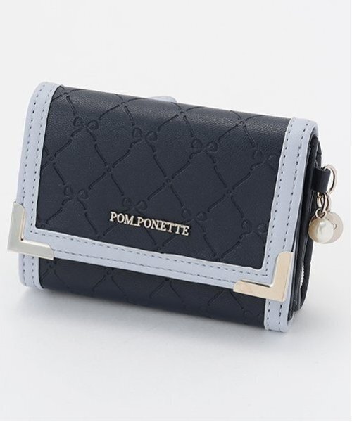 【セール】リボン型押し総柄ミニ財布（その他小物）｜pom ponette junior（ポンポネットジュニア）