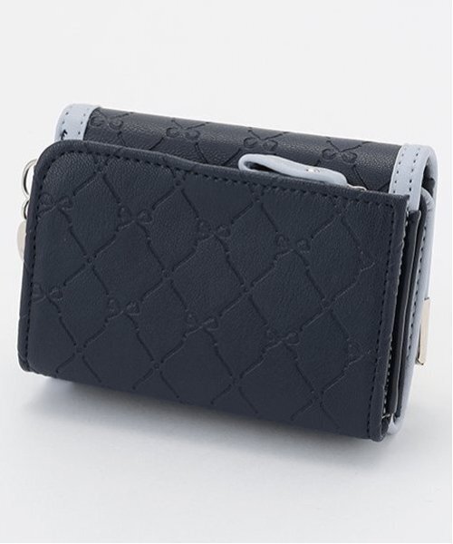 【セール】リボン型押し総柄ミニ財布（その他小物）｜pom ponette junior（ポンポネットジュニア）