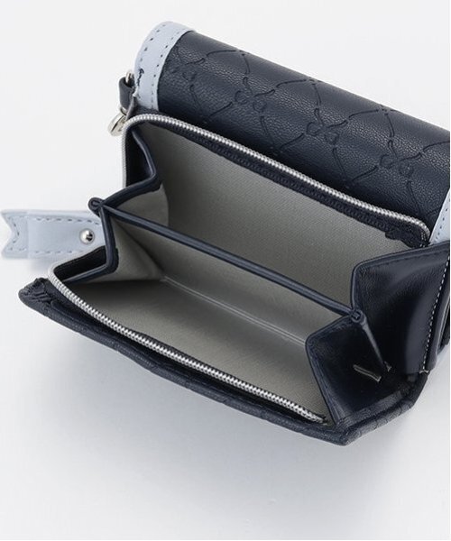 【セール】リボン型押し総柄ミニ財布（その他小物）｜pom ponette junior（ポンポネットジュニア）