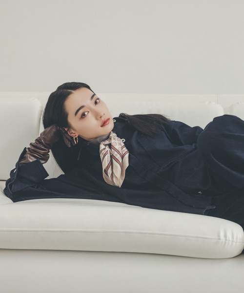 N.(N. Natural Beauty Basic)(エヌエヌナチュラルビューティーベーシック)の「◆【セットアップ対応】オーバーサイズシャケット(シャツ/ブラウス・レディース・ブルー系その他/ベージュ・MEDIUM)」の3枚目の写真