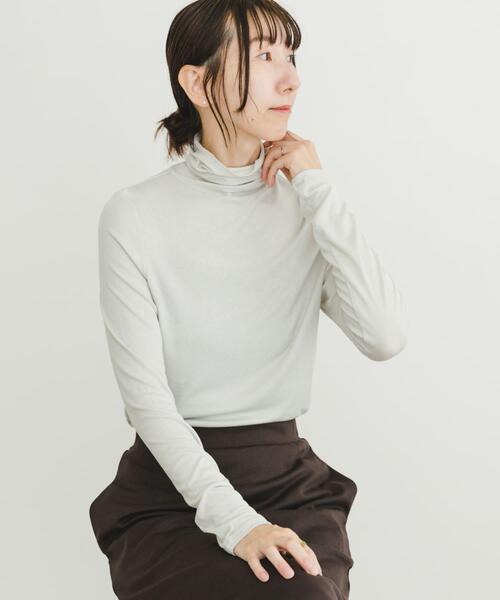 ITEMS URBANRESEARCH（アイテムズ アーバンリサーチ）の「リブタートルネックカットソー（Tシャツ/カットソー・レディース・ブラック/オフホワイト/ブルー/グレー系その他・FREE）」の10枚目の写真