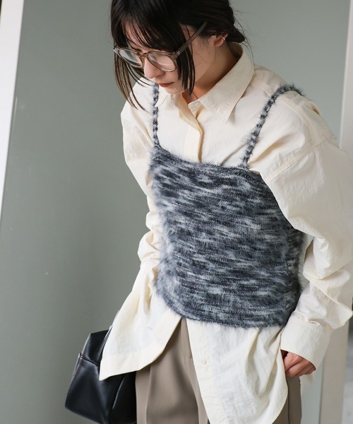 【新品同様】ハイク　ニットビスチェ　ベスト　クロップドキャミ　コットンカシミヤ 楽天市場】感謝祭セール2880→2680円☆即納☆ニットビスチェ