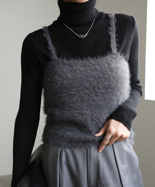 セール】シャギーニットキャミビスチェ（ベスト）｜select MOCA