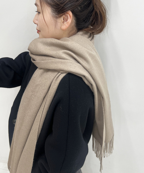 JOURNAL STANDARD(ジャーナルスタンダード)の「《追加》Cashmere ストール(ストール/ショール・レディース・ブラック/サックスブルー/グリーン/ウッド/レッド系その他/チャコールグレー/ブルー/ベージュ・FREE)」の5枚目の写真