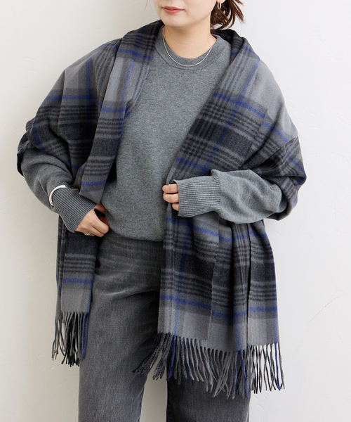 JOURNAL STANDARD(ジャーナルスタンダード)の「《追加》Cashmere ストール(ストール/ショール・レディース・ブラック/サックスブルー/グリーン/ウッド/レッド系その他/チャコールグレー/ブルー/ベージュ・FREE)」の15枚目の写真