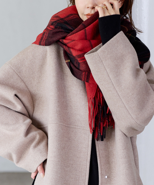 JOURNAL STANDARD(ジャーナルスタンダード)の「《追加》Cashmere ストール(ストール/ショール・レディース・ブラック/サックスブルー/グリーン/ウッド/レッド系その他/チャコールグレー/ブルー/ベージュ・FREE)」の21枚目の写真