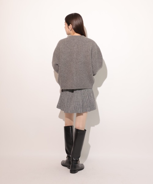 Rirandture パール釦ラメクロップドニットジャケット リランドチュール Rirandture パール釦ラメクロップドニット