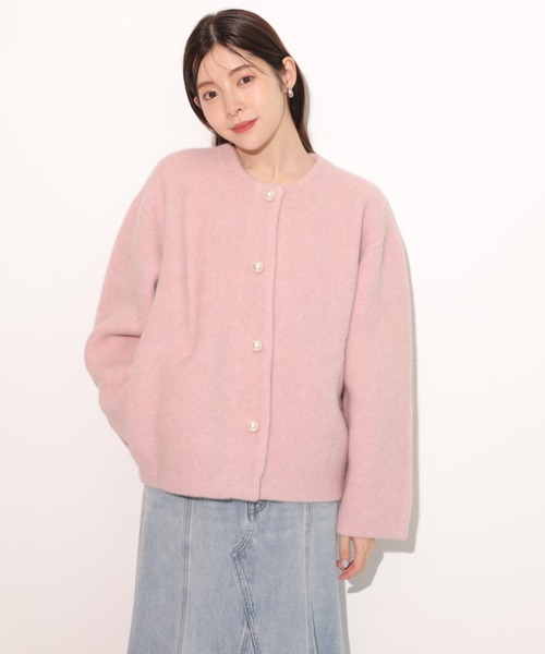 Apuweiser-riche♡パール釦コクーンニットジャケット Apuweiser-riche（アプワイザーリッシェ）の「パール釦コクーン