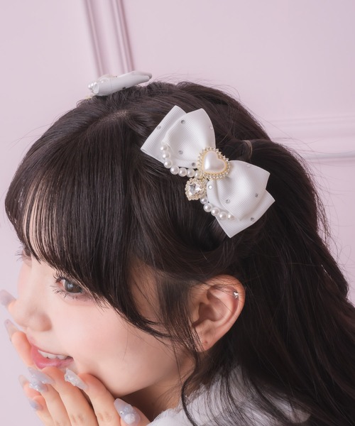 【大人気】SELF PORTRAIT パールクリスタルリボン ヘアクリップ 楽天市場】楽天ランキング入賞♪ダブルリボンヘアクリップ