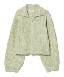 BEAMS HEART | 【WEB限定】ビッグカラー ダブルジップニット(ウォッシャブル)(カーディガン/ボレロ)