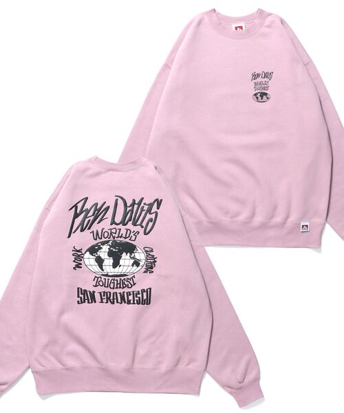 BEN DAVIS(ベンデイビス)の「【BEN DAVIS(ベンデイビス)】WORLD'S CREW / オーバーサイズ スウェット クルーネック(スウェット・メンズ・アッシュグレー/ブラック/ライトブルー/ピンク・MEDIUM/LARGE/X-LARGE)」の4枚目の写真