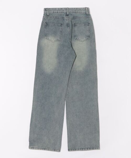 i-dare(アイディア)の「【i-dare】アシンメトリー ダメージ加工 デニムパンツ(デニムパンツ・レディース・ブルー・LARGE/MEDIUM/SMALL)」の7枚目の写真