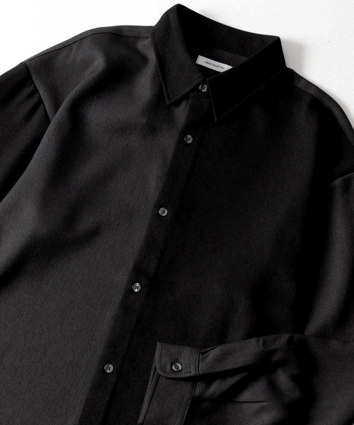 URBAN COLLECTION(アーバンコレクション)の「URBAN COLLECTION ウール調切替シャツ(シャツ/ブラウス・メンズ・ダークグレー/ネイビー/ブラック/グレー・M/L/XL)」の4枚目の写真