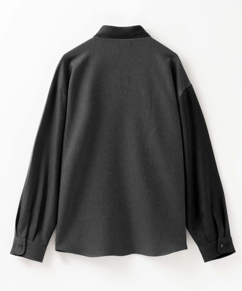 URBAN COLLECTION(アーバンコレクション)の「URBAN COLLECTION ウール調切替シャツ(シャツ/ブラウス・メンズ・ダークグレー/ネイビー/ブラック/グレー・M/L/XL)」の6枚目の写真