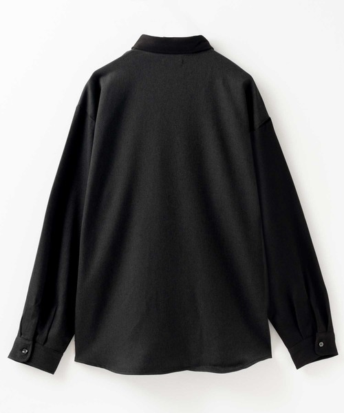 URBAN COLLECTION(アーバンコレクション)の「URBAN COLLECTION ウール調切替シャツ(シャツ/ブラウス・メンズ・ダークグレー/ネイビー/ブラック/グレー・M/L/XL)」の11枚目の写真