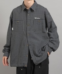 Perushu | レトロチェック刺繍シャツ(シャツ/ブラウス)