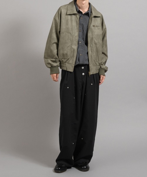 Perushu(ペルーシュ)の「レトロチェック刺繍シャツ(シャツ/ブラウス・メンズ・ブラック/ブラウン/グリーン/オレンジ・MEDIUM/LARGE)」の14枚目の写真