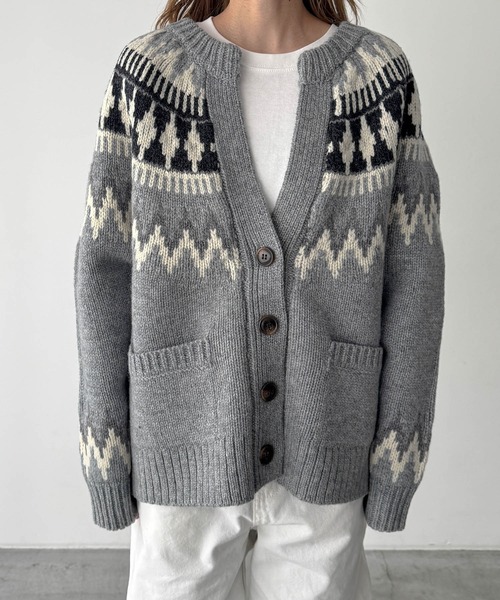 セール】El mar ノルディックニットカーディガン（カーディガン/ボレロ