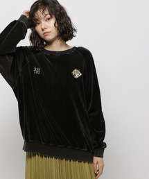 niko and... | 刺繍ベロアラインプルオーバー(Tシャツ/カットソー)