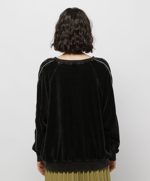 niko and...（ニコアンド）の「刺繍ベロアラインプルオーバー（Tシャツ/カットソー・レディース・ブルー/アイボリー/チャコール・LARGE/MEDIUM）」の14枚目の写真