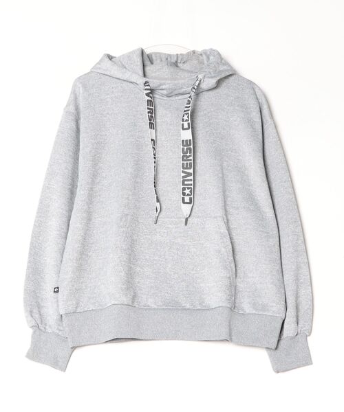 CONVERSE（コンバース）の「コンバース  PE スウェット フーディー（スウェット・レディース・グリーン/ライトグレー・S/M/L）」の2枚目の写真