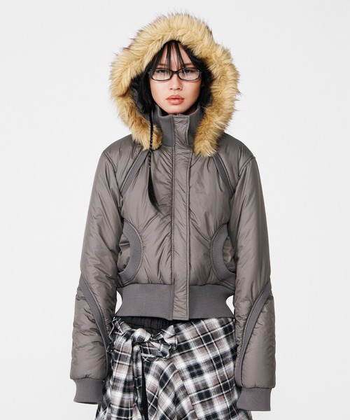 beeden SWITCHING RIB 2WAY PUFFER JACKET