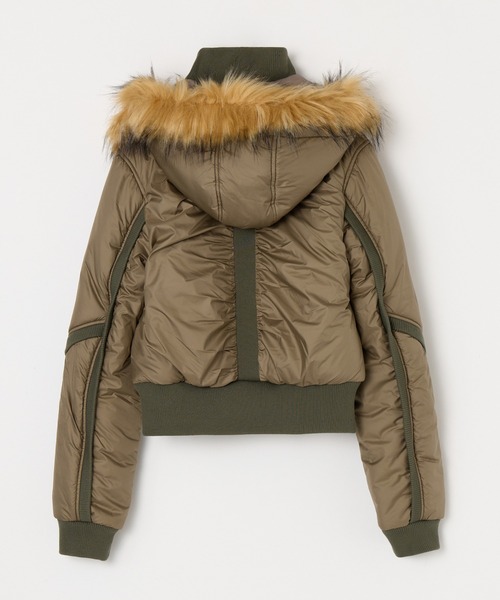 SWITCHING RIB 2WAY PUFFER JACKET