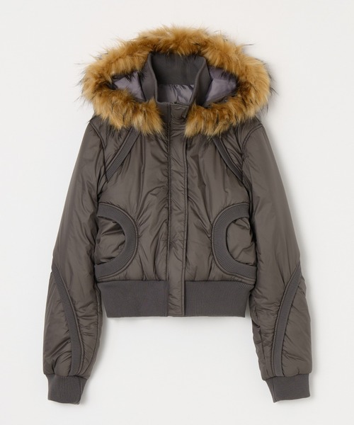 SWITCHING RIB 2WAY PUFFER JACKET