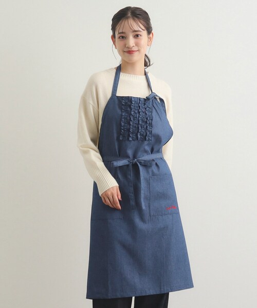 LAURA ASHLEY（ローラアシュレイ）の「デニム エプロン（エプロン・レディース・ネイビー・00）」の3枚目の写真