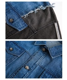 mushwear（マッシュウェア）の「Irregular Stitching Loose Denim 