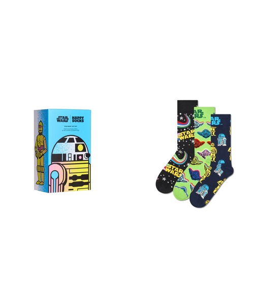 STAR WARS(スターウォーズ)の「【Happy Socks × Star Wars BOX】 Limited sock 3SET(ソックス/靴下・メンズ・その他・SMALL/MEDIUM)」の1枚目の写真