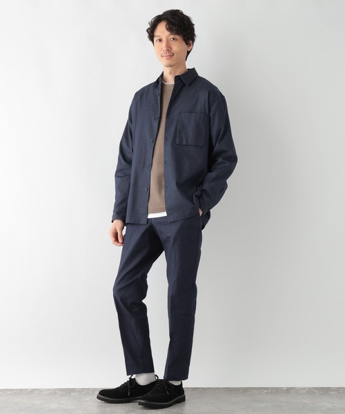 GLOBAL WORK（グローバルワーク）の「裏起毛クルーネックレイヤー/116318（Tシャツ/カットソー・メンズ・ベージュ/グレー/グリーン/パープル/ネイビー・SMALL/X-LARGE/LARGE/MEDIUM）」の12枚目の写真