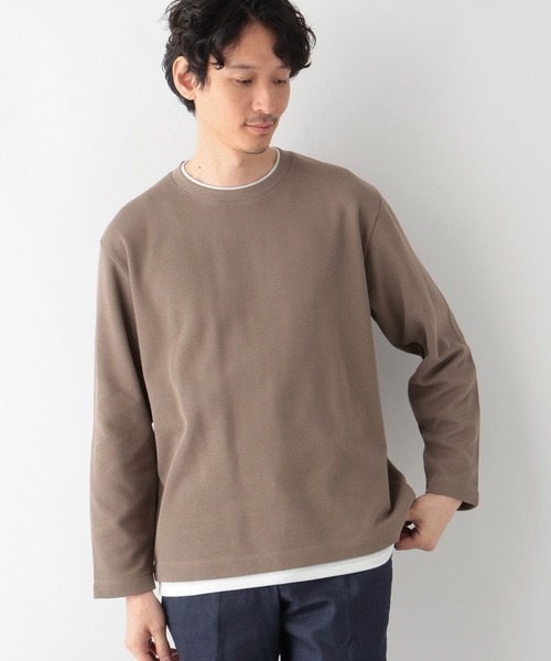 GLOBAL WORK（グローバルワーク）の「裏起毛クルーネックレイヤー/116318（Tシャツ/カットソー・メンズ・ベージュ/グレー/グリーン/パープル/ネイビー・SMALL/X-LARGE/LARGE/MEDIUM）」の13枚目の写真