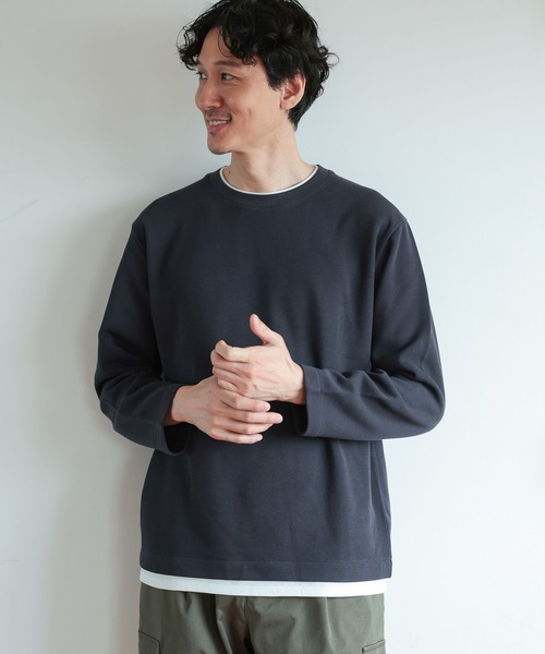 セール】裏起毛クルーネックレイヤー/116318（Tシャツ/カットソー
