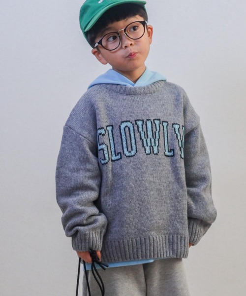 CIAOPANIC TYPY(チャオパニックティピー)の「【KIDS】ハンドライク編みアソート柄ニット(ニット/セーター・キッズ・グレー/ベージュ/ブラック・XX-LARGE/SMALL/X-LARGE/LARGE/MEDIUM)」の2枚目の写真