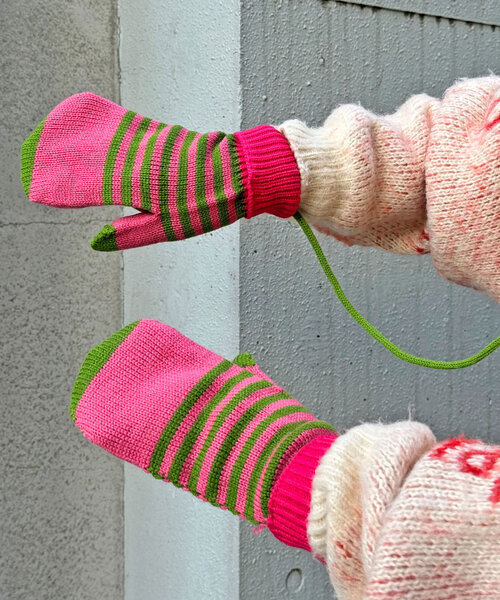 CIAOPANIC（チャオパニック）の「ボーダーミトン手袋（手袋・レディース・ピンク/ブラウン/オレンジ・FREE）」の14枚目の写真