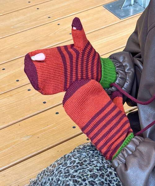 CIAOPANIC（チャオパニック）の「ボーダーミトン手袋（手袋・レディース・ピンク/ブラウン/オレンジ・FREE）」の19枚目の写真