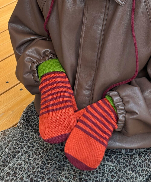 CIAOPANIC（チャオパニック）の「ボーダーミトン手袋（手袋・レディース・ピンク/ブラウン/オレンジ・FREE）」の22枚目の写真