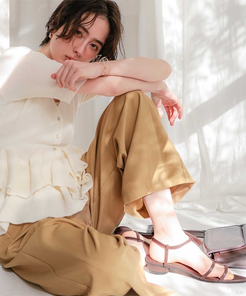 titivate（ティティベイト）の「ポインテッドトゥストラップサンダル（サンダル・レディース・シルバー系その他/ブラック/ブラウン系その他/ブラウン・S/LL/L/M）」の19枚目の写真