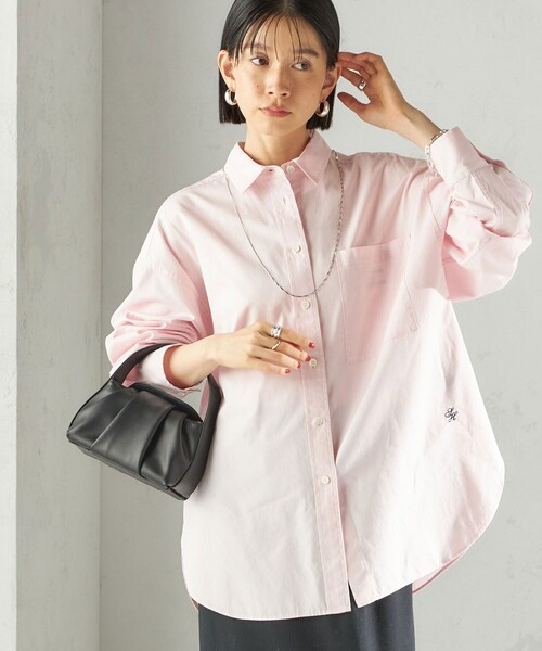 洗濯機可能〉ピン オックス 刺繍 シャツ（シャツ/ブラウス