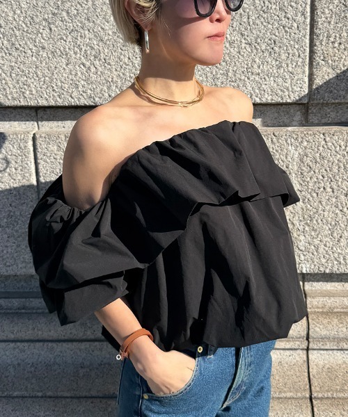 JENNE(ジェンヌ)の「マルチウェイオフショルブラウス(その他トップス・レディース・ブラック/ホワイト・LARGE/MEDIUM/SMALL)」の10枚目の写真