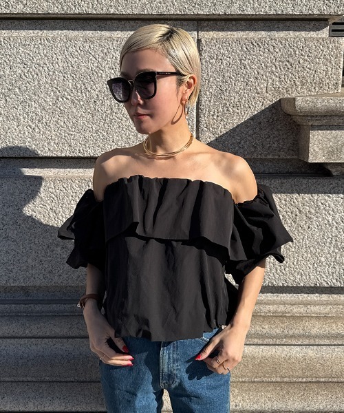 JENNE(ジェンヌ)の「マルチウェイオフショルブラウス(その他トップス・レディース・ブラック/ホワイト・LARGE/MEDIUM/SMALL)」の12枚目の写真